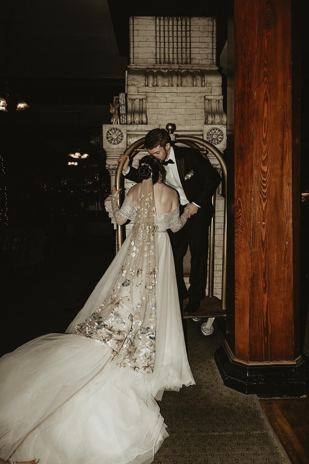 Blue Winter | Floral Wedding Veil