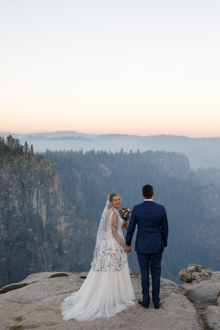 Blue Wildflower | Floral Wedding Veil