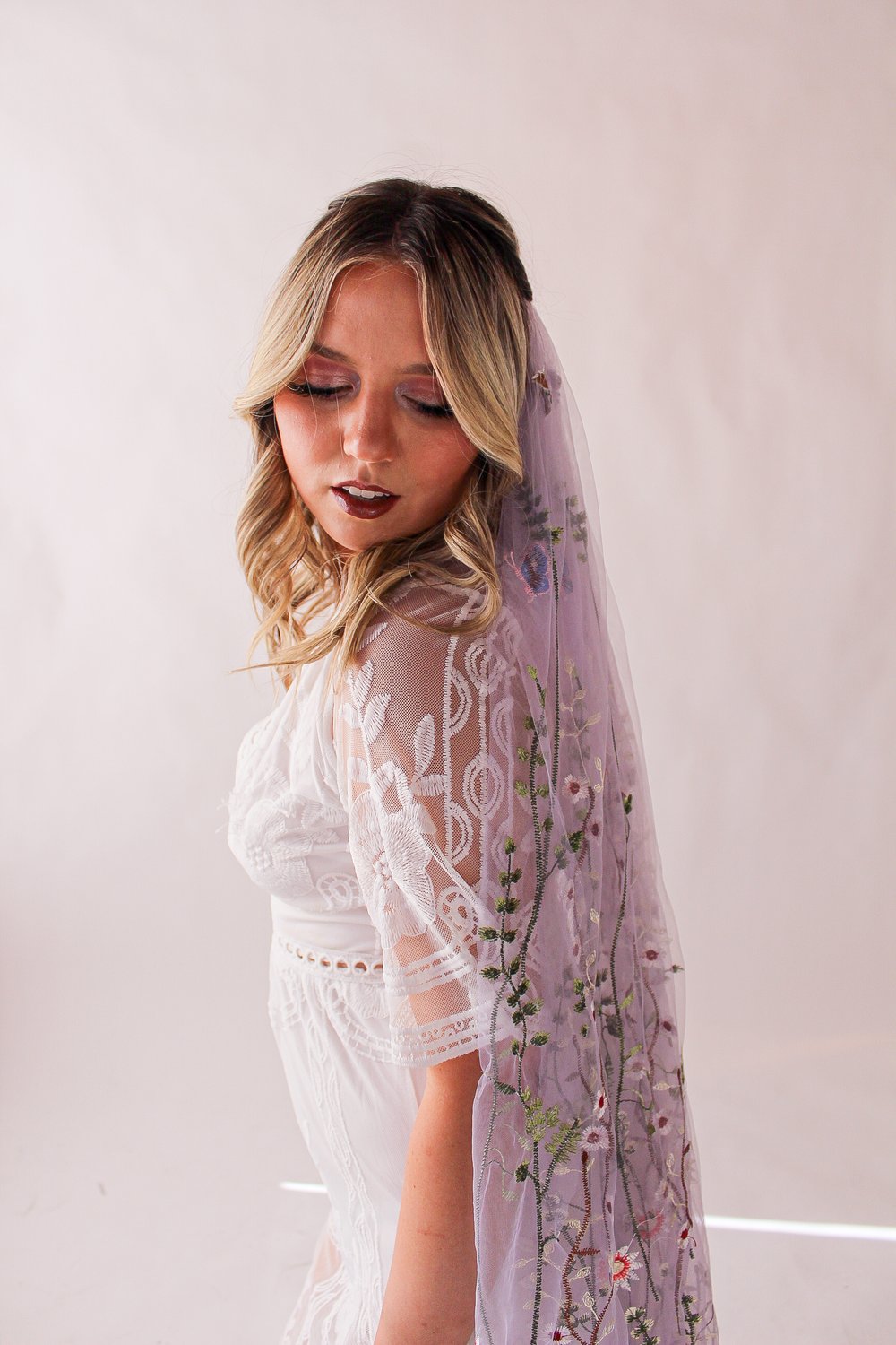 Light Purple Wildflower (Limited Edition) | Floral Wedding Veil