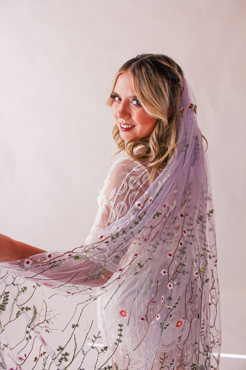 Light Purple Wildflower (Limited Edition) | Floral Wedding Veil