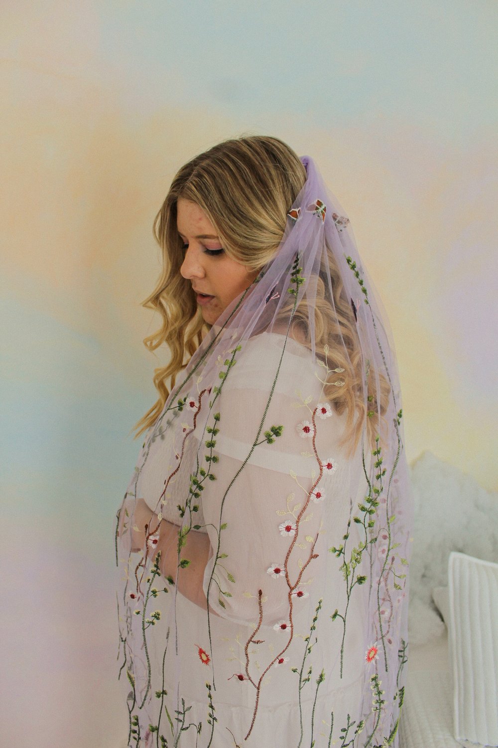 Light Purple Wildflower (Limited Edition) | Floral Wedding Veil