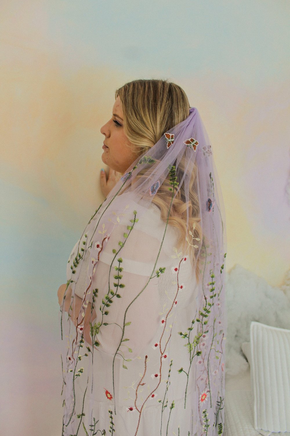 Light Purple Wildflower (Limited Edition) | Floral Wedding Veil
