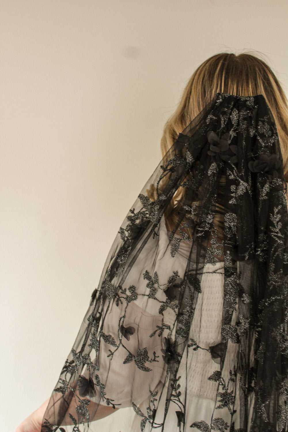 Moody Leaves Falling Down | Floral Wedding Veil