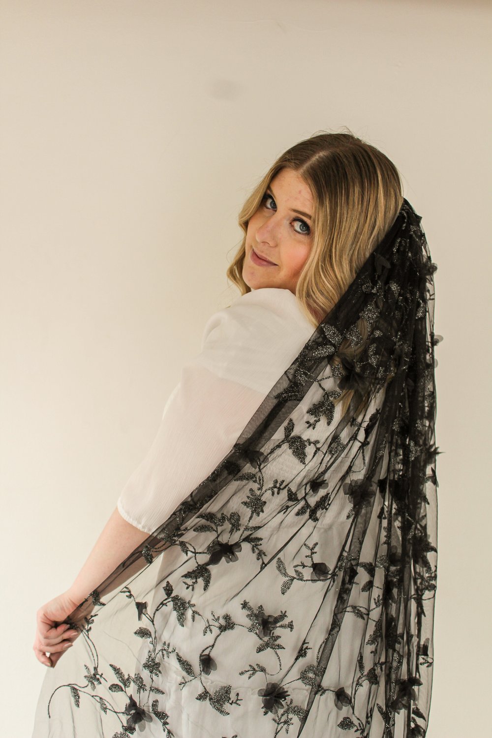 Moody Leaves Falling Down | Floral Wedding Veil