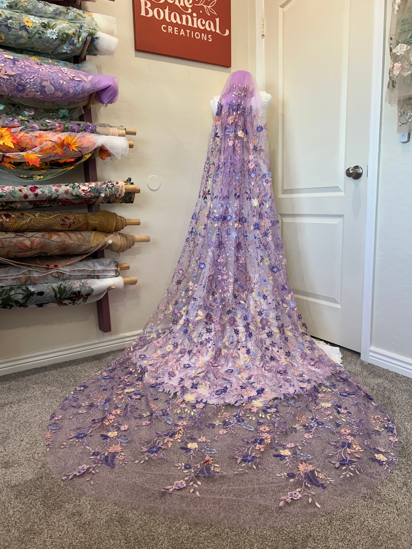 Purple Starry Night | Floral Wedding Veil