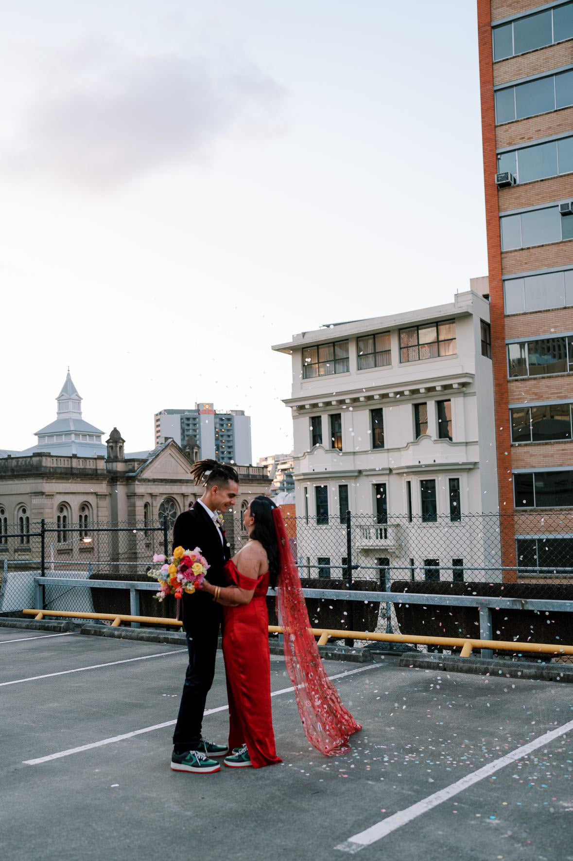 Red Wildflower (limited edition) | Floral Wedding Veil