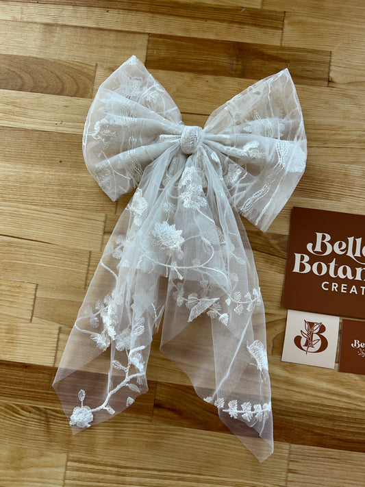Ivory Wildflower | Floral Hair Bow