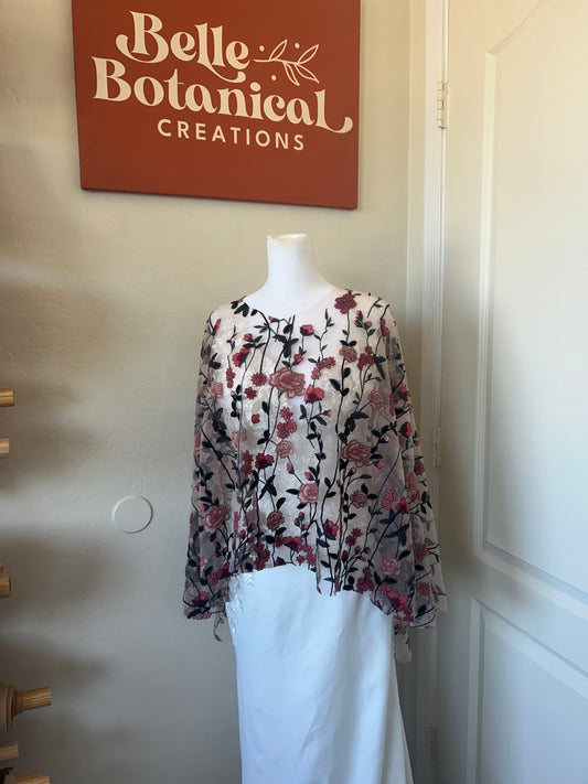 Spring, Summer & Winter Collection Capelets | Floral Embroidery