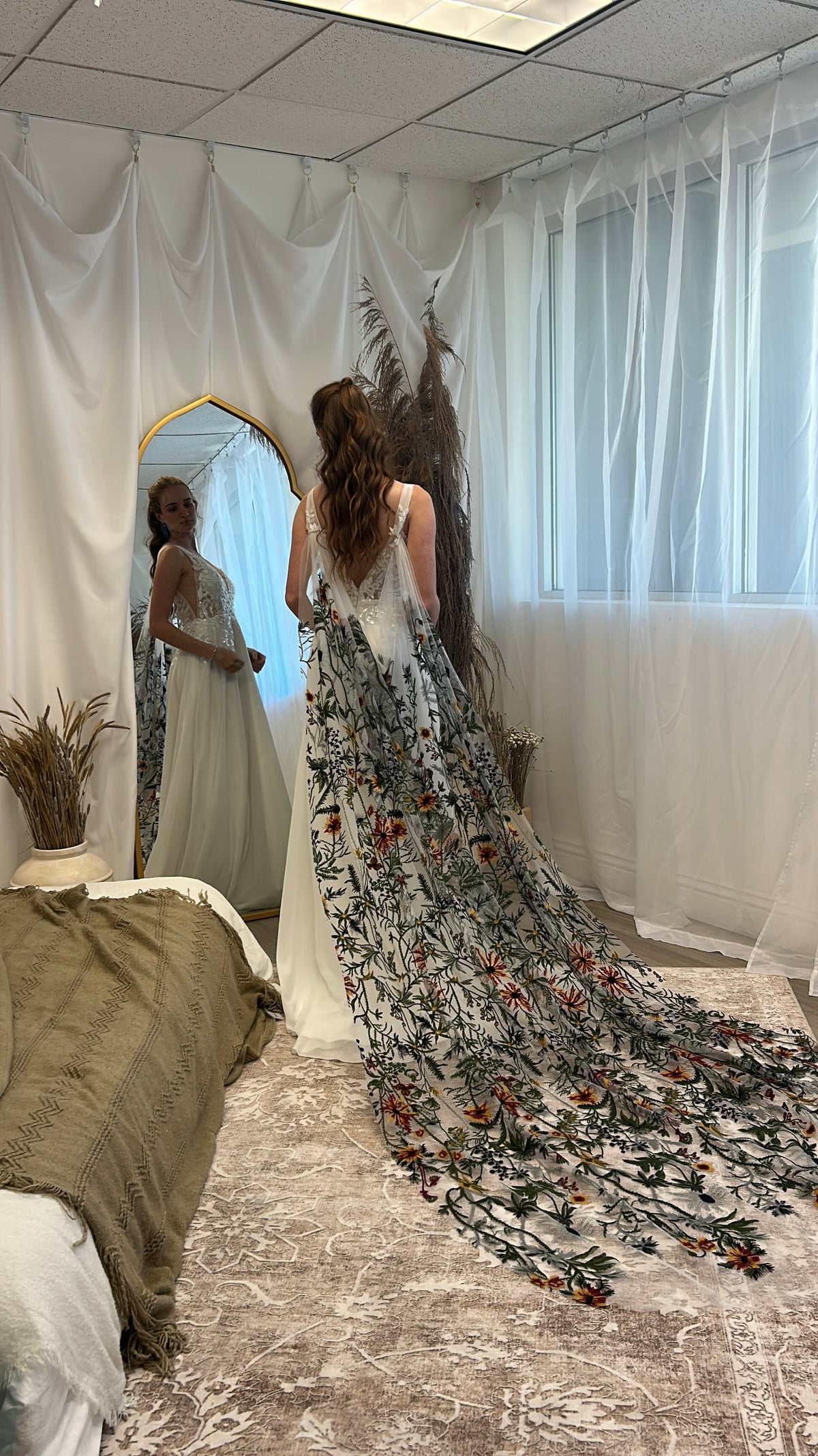 Enchanted Forest Cape | Floral Wedding Veil