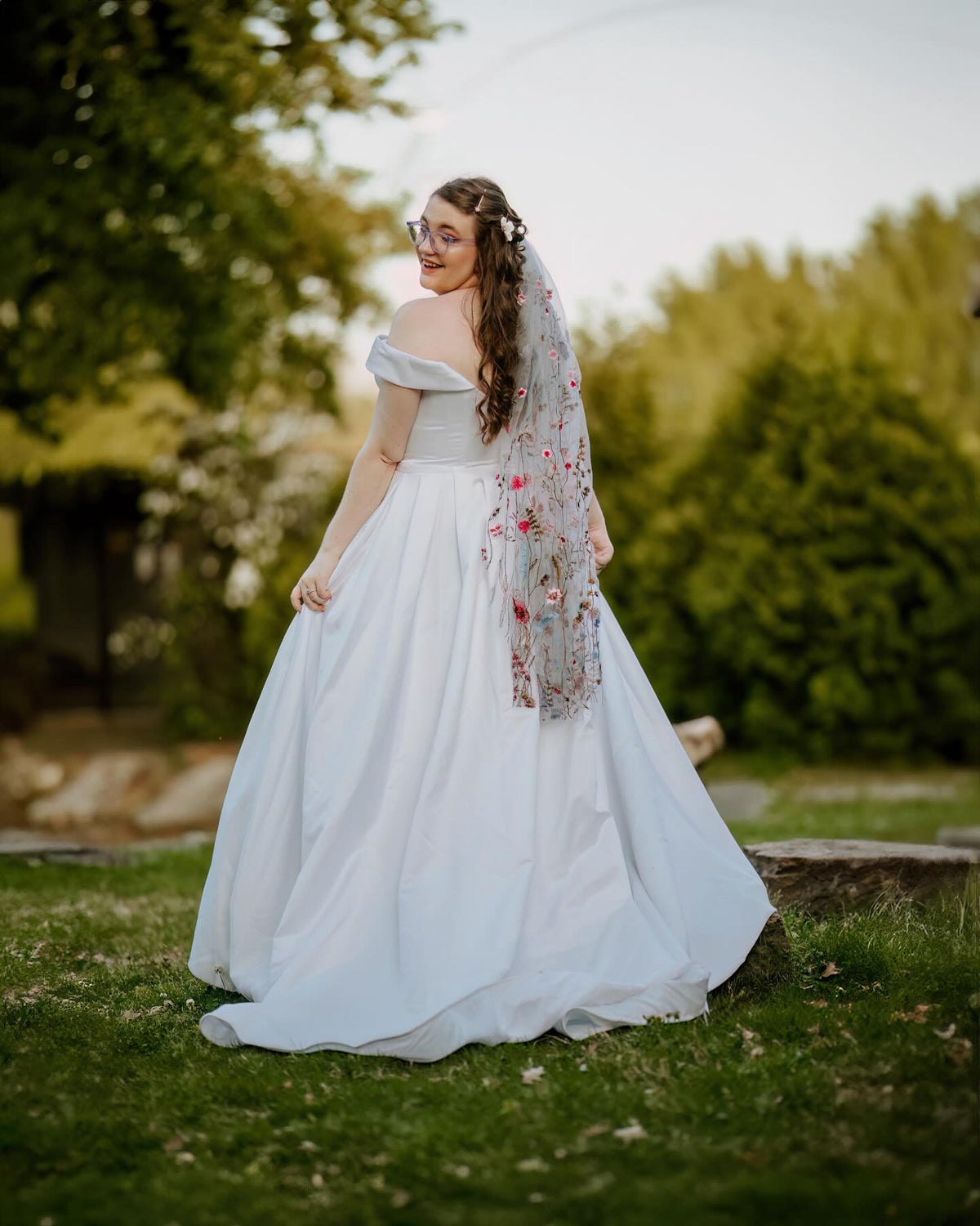 Pink Wildflower | Floral Wedding Veil