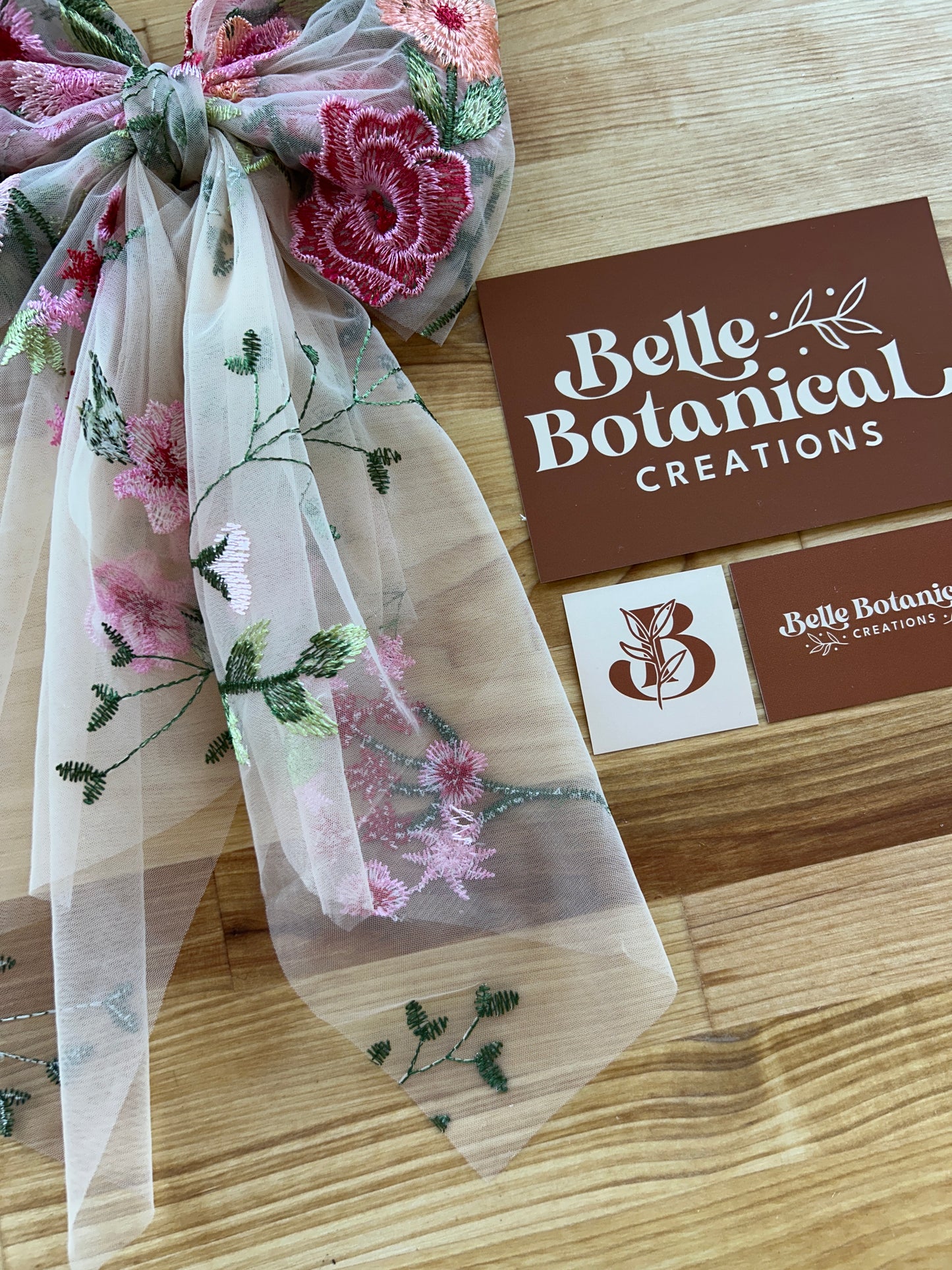 Pink Peachy Rose | Floral Hair Bow