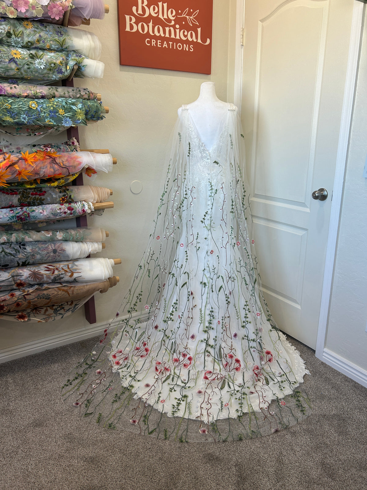 Muted Wildflower Cape | Floral Wedding