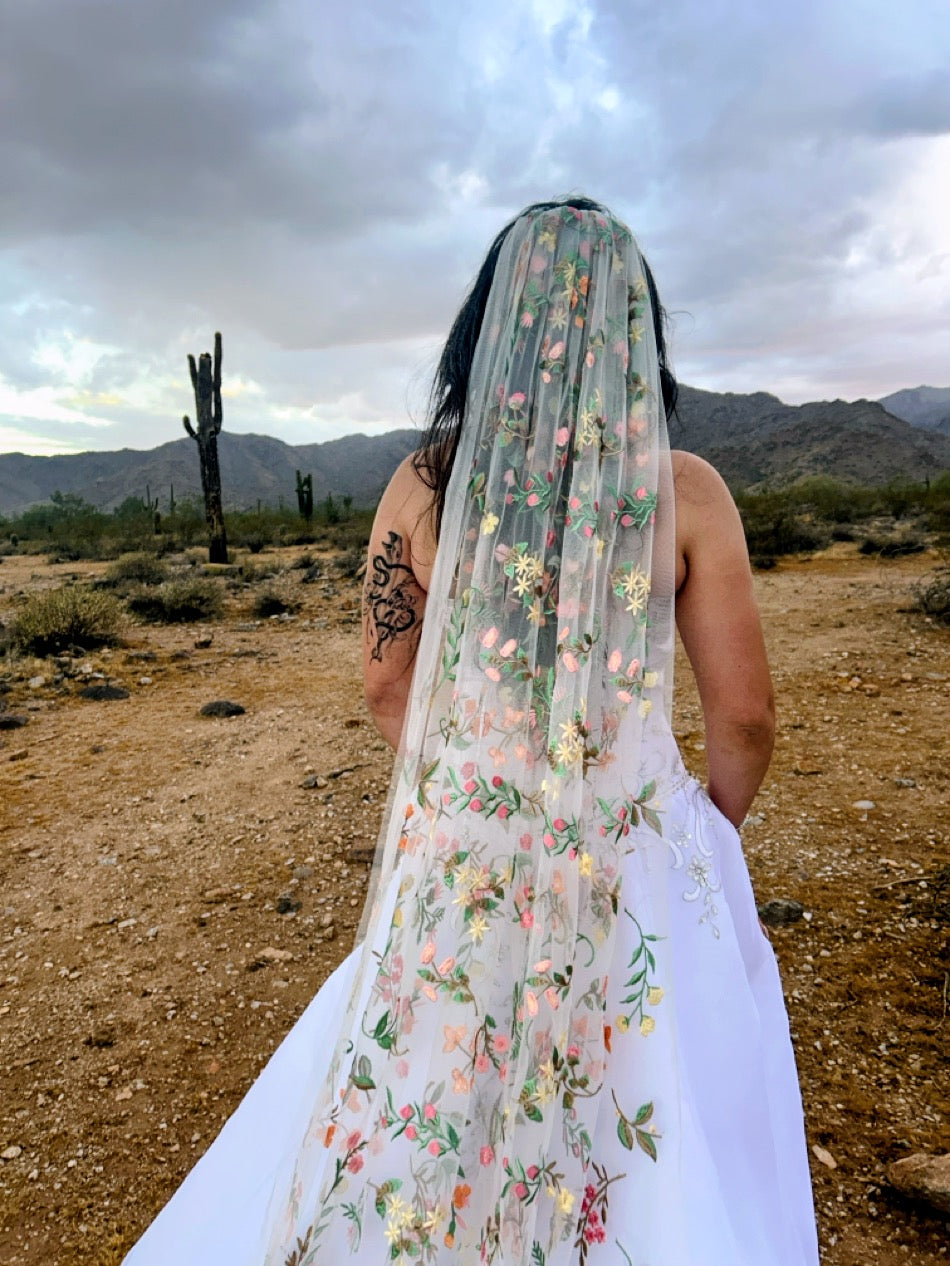 Springtime | Floral Wedding Veil