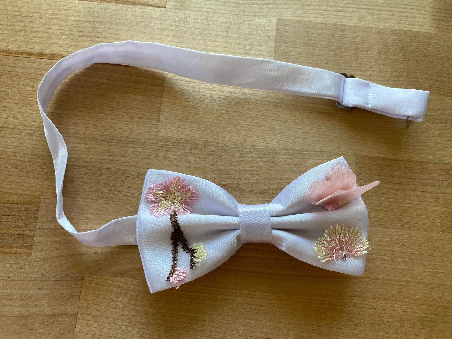 Pink Cherry Blossom Bow Tie