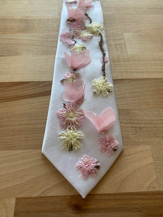 Pink Cherry Blossom Formal Tie