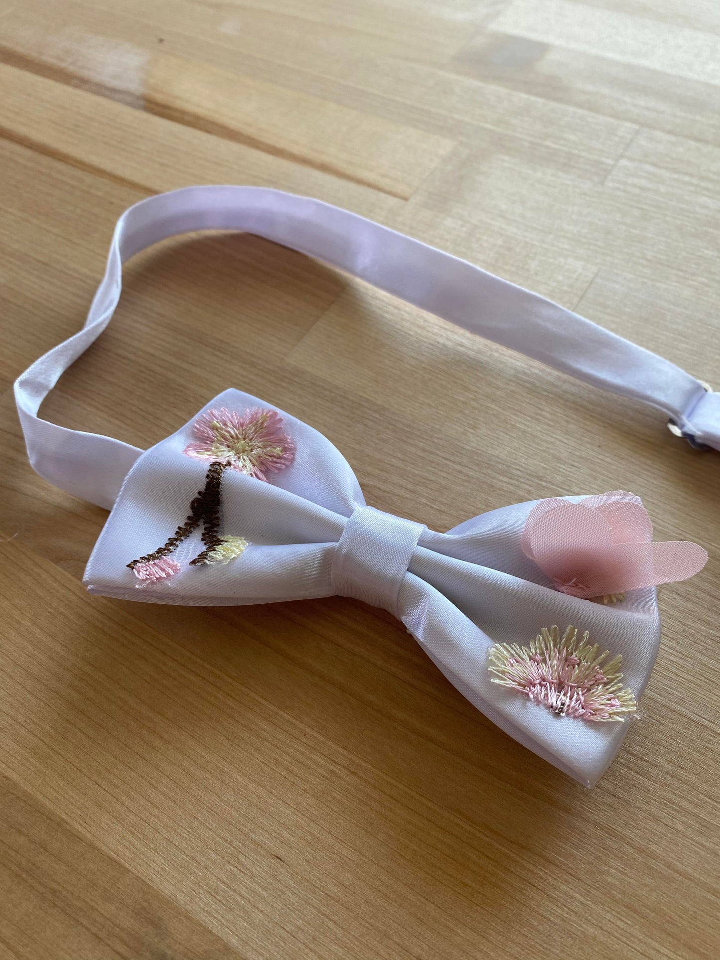 Pink Cherry Blossom Bow Tie