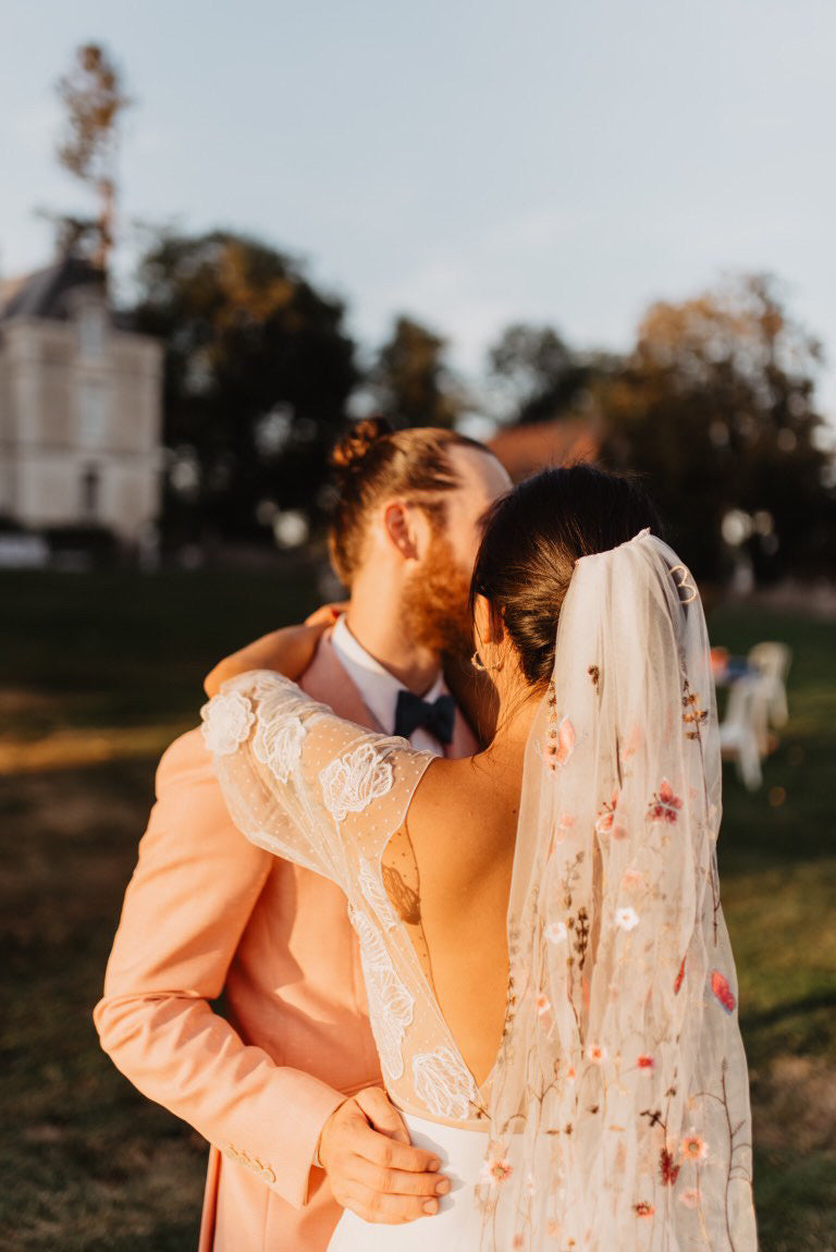 Pink Wildflower | Floral Wedding Veil