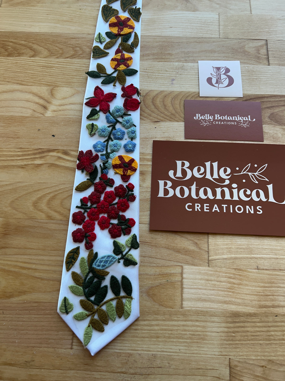 Earth Tones | Floral Embroidery Ties