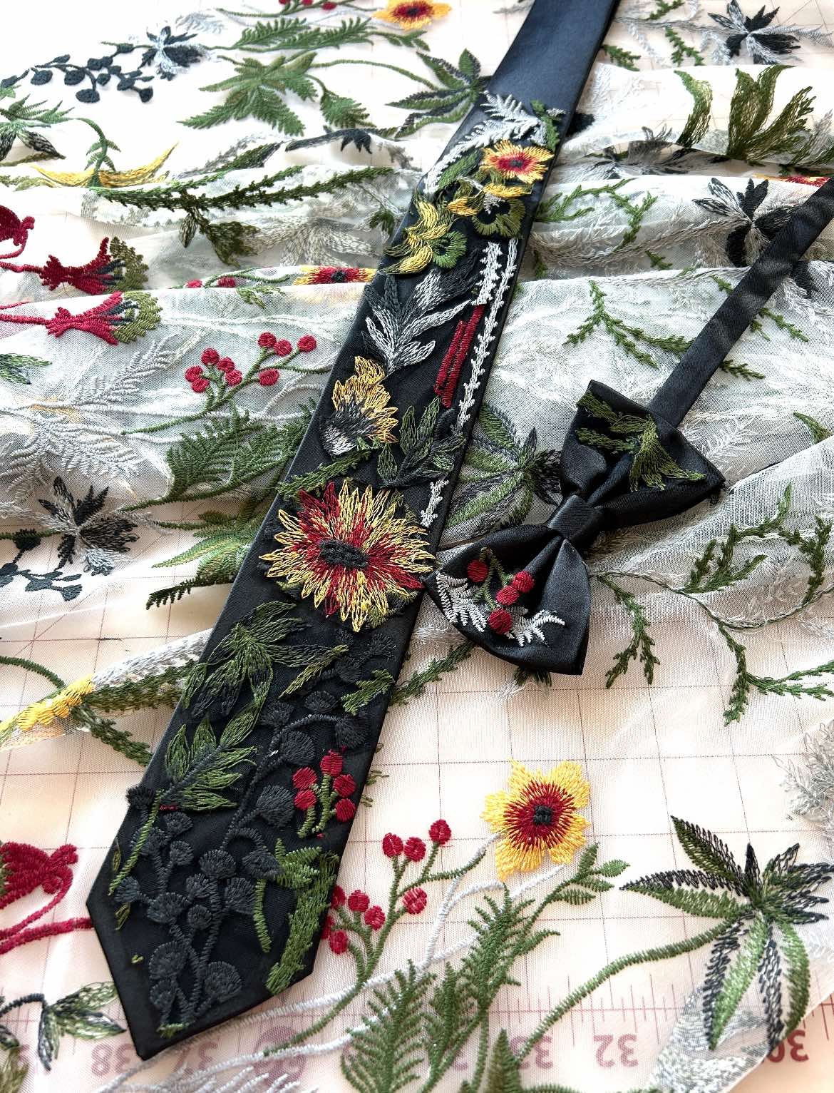 Enchanted Forest | Floral Embroidery Ties