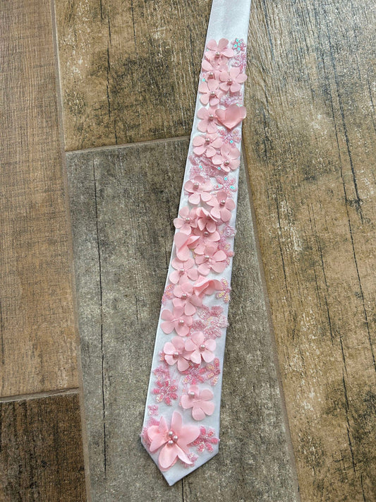 Pink Florals Tie (Final Sale - Ready to Ship)