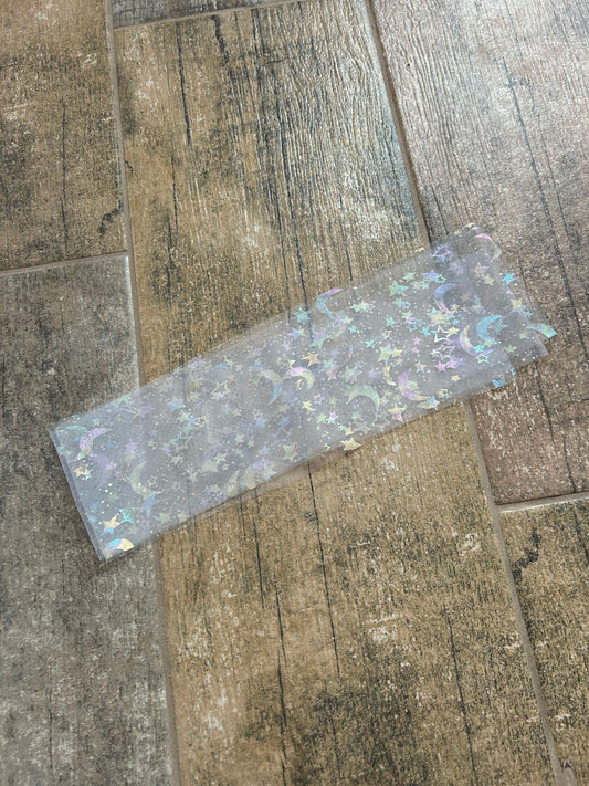 Holographic Moon & Stars Ponytail Tie (Final Sale - Ready to Ship)