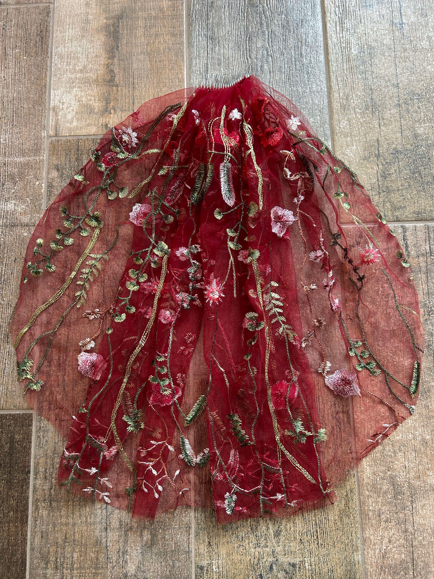 Full Floral "Wildflower" Veil (multiple colors) (Ready To Ship)