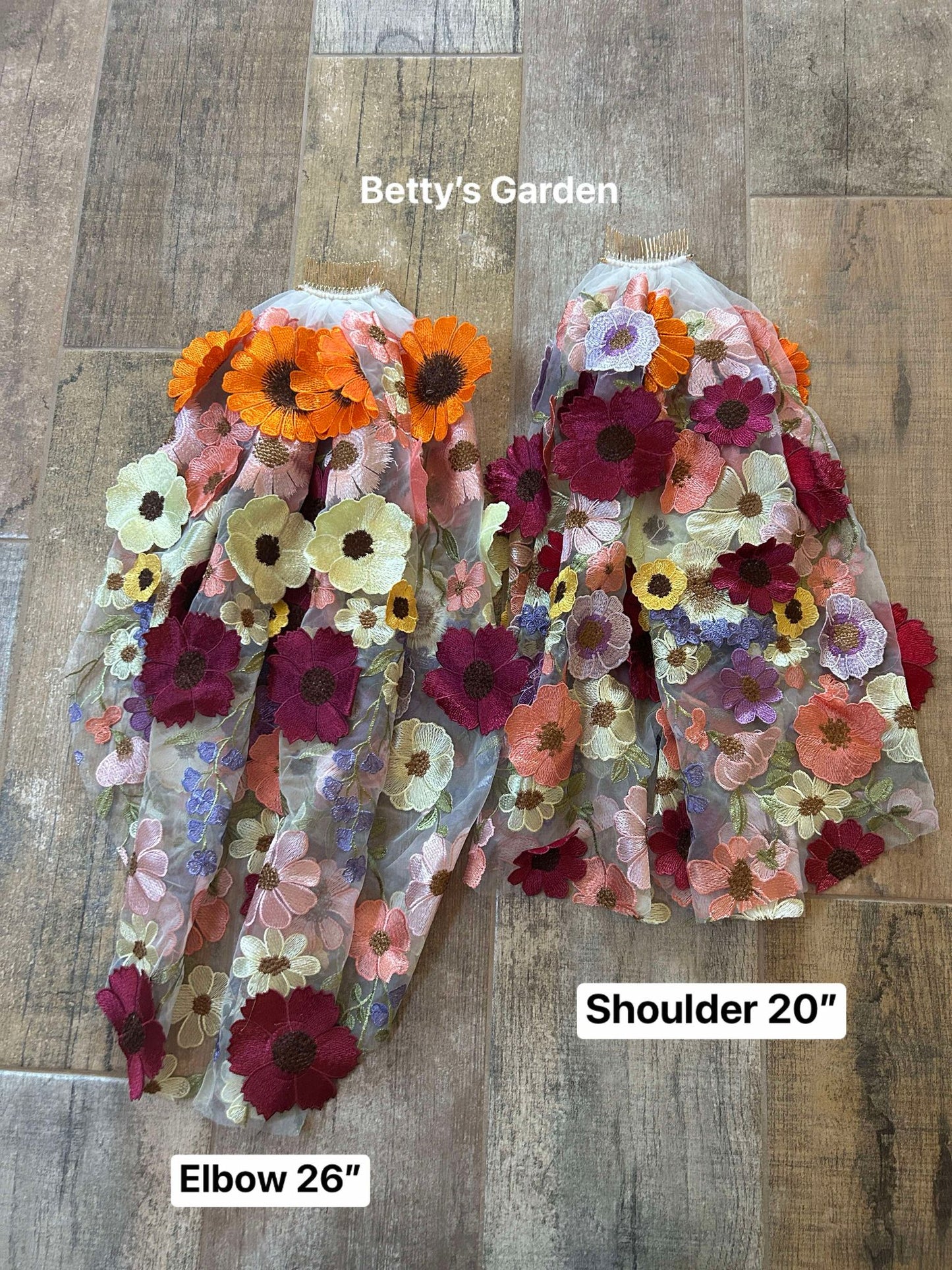 Full Floral "Betty's Garden" Veil (Ready to Ship)