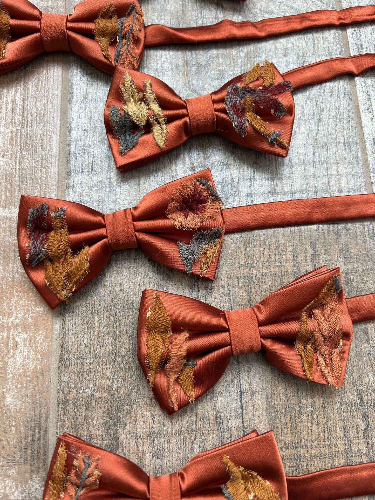 Autumn Leaves Falling Bow Tie