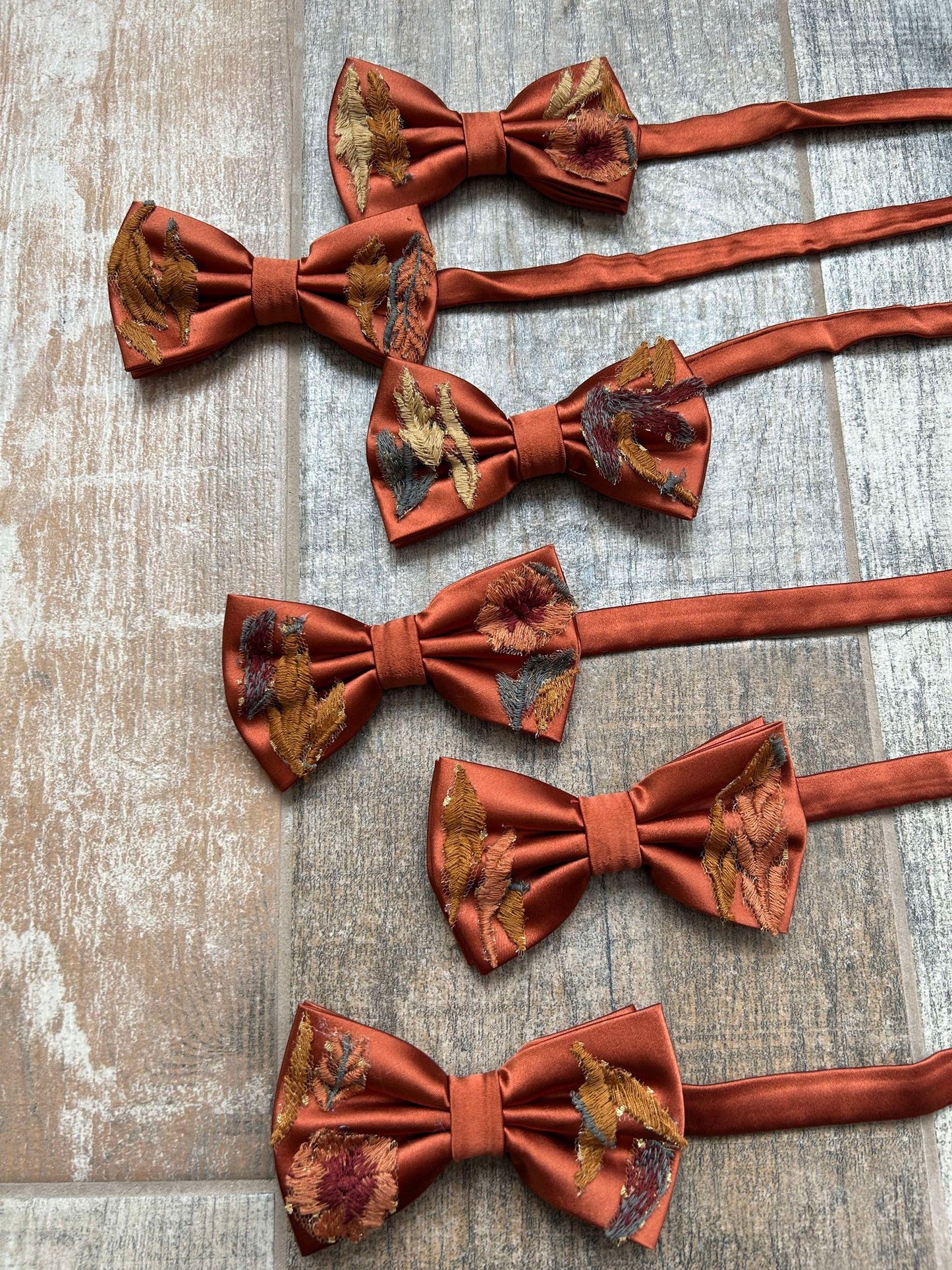 Autumn Leaves Falling Bow Tie