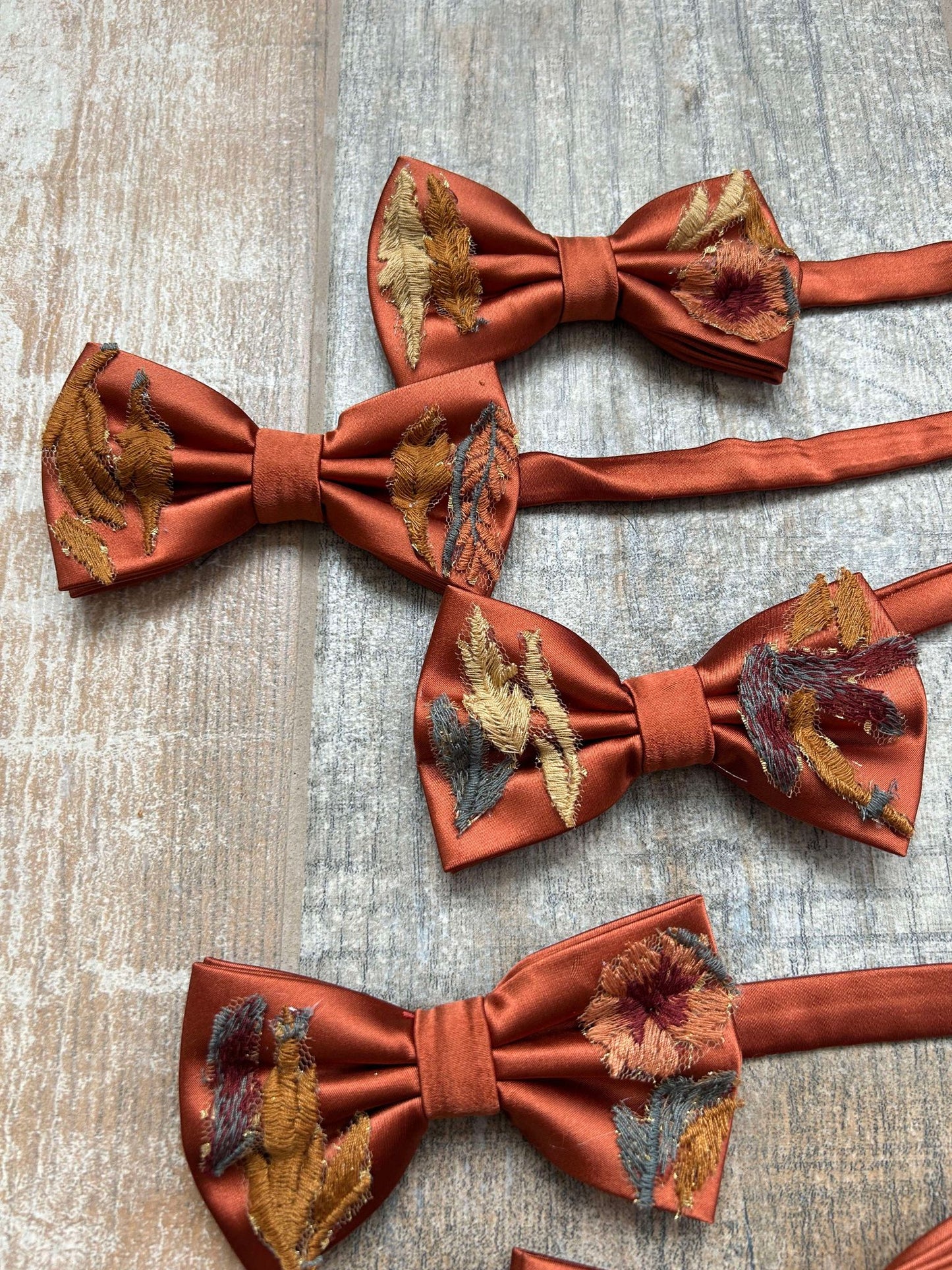 Autumn Leaves Falling Bow Tie