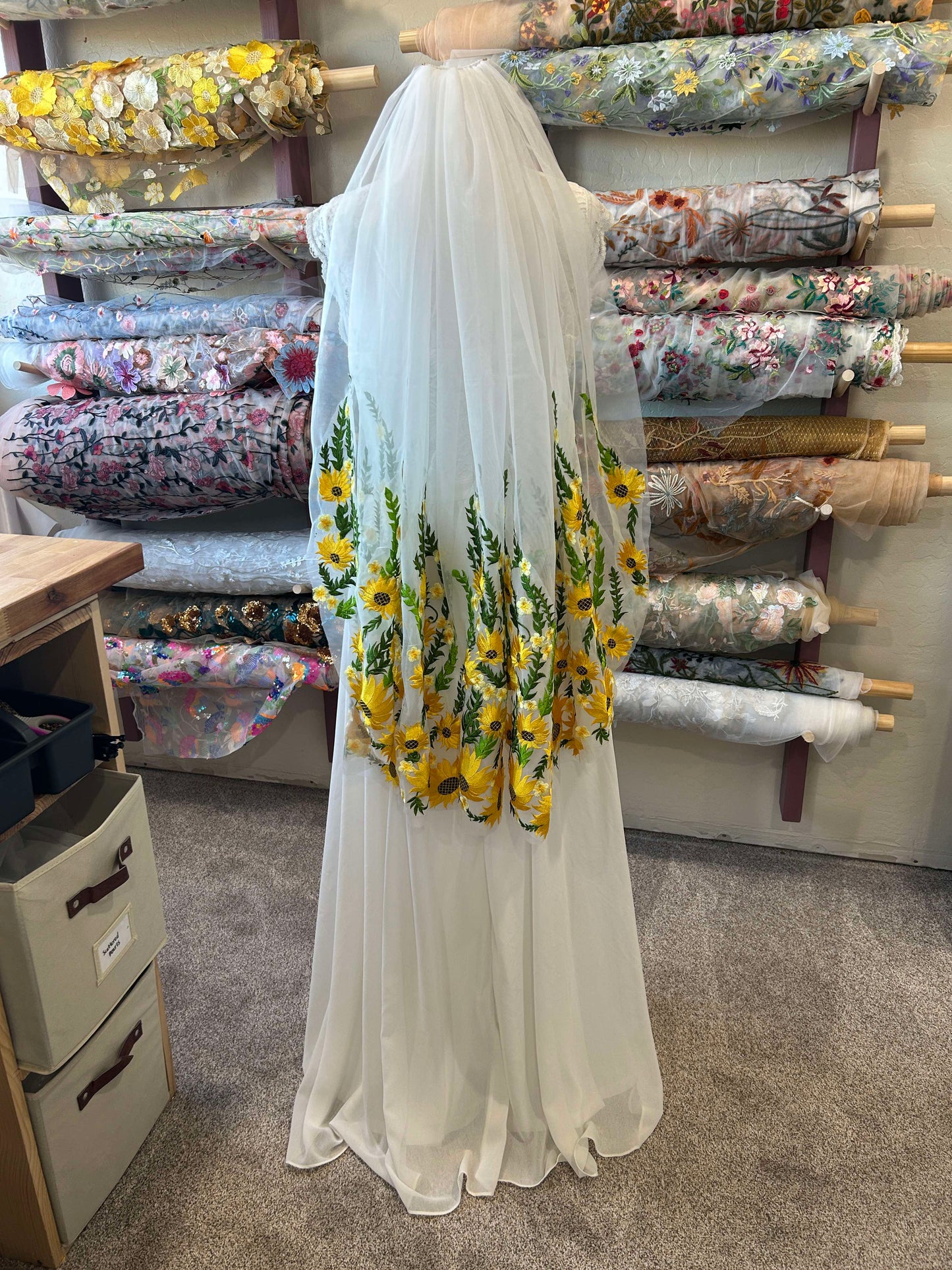 Wild Sunflower | Floral Wedding Veil