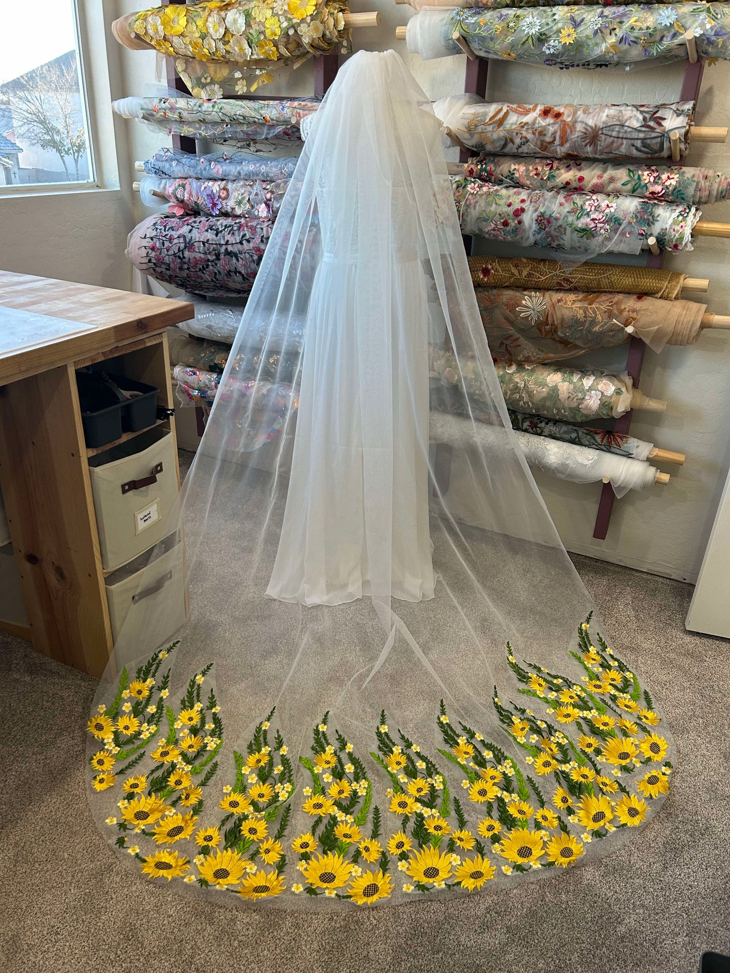 Wild Sunflower | Floral Wedding Veil