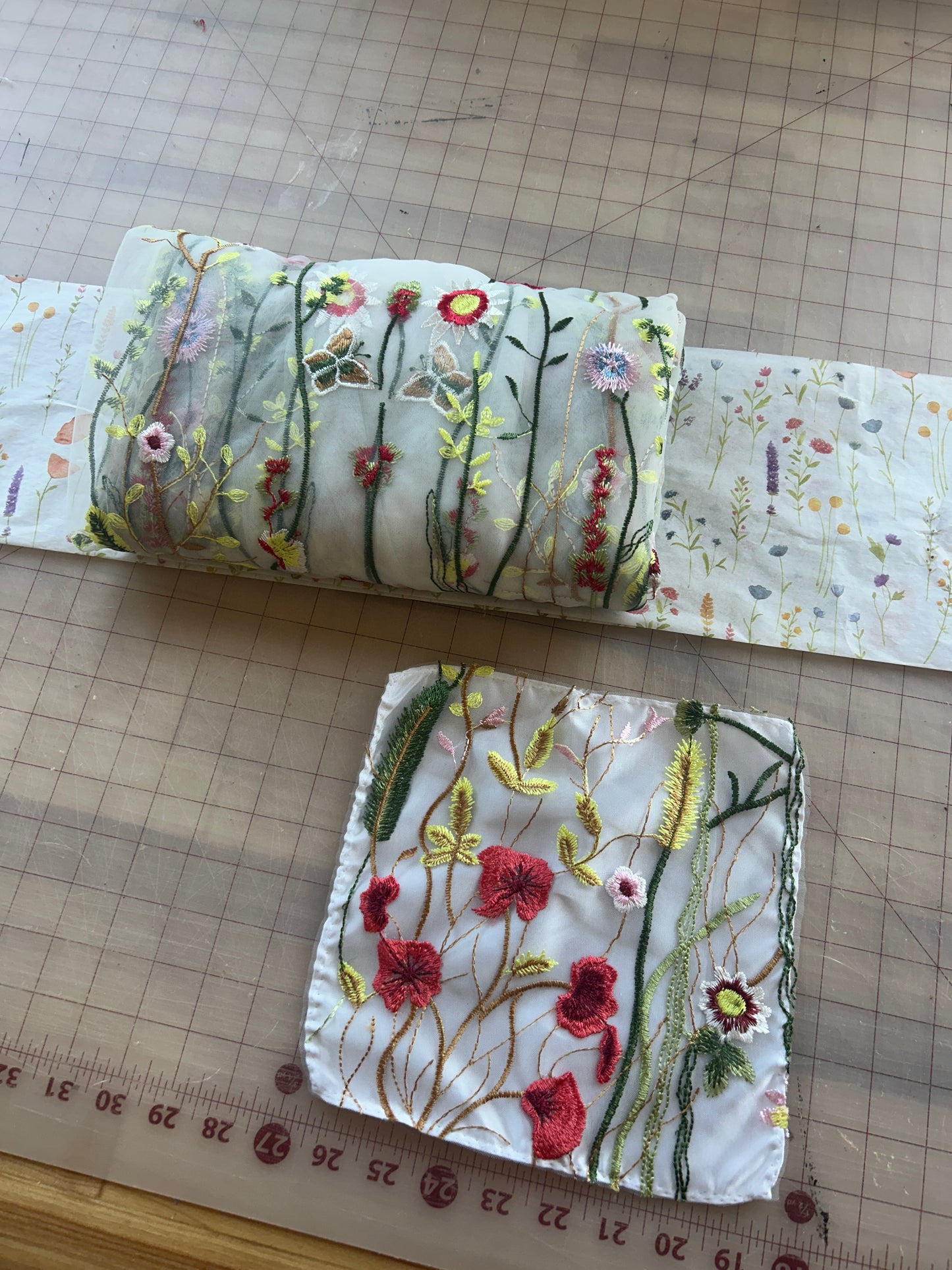Embroidery Pocket Squares (multiple options) | Floral