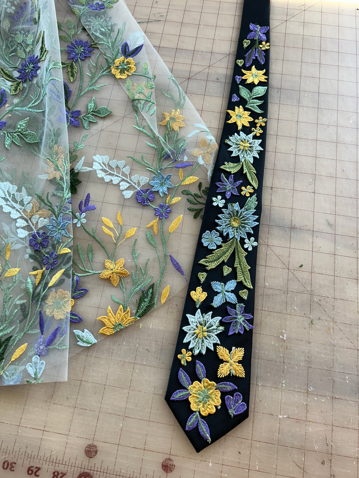 Starry Night | Floral Embroidery Ties