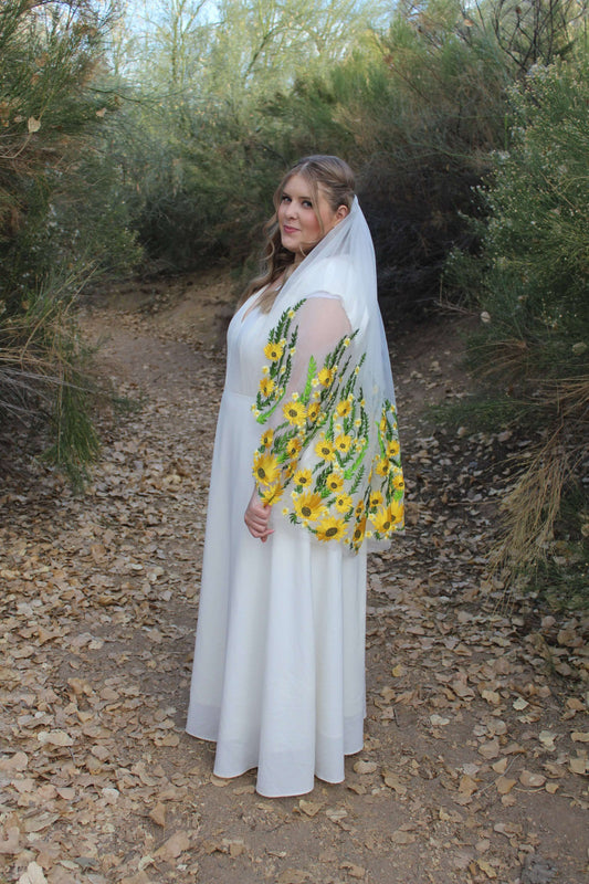 Wild Sunflower | Floral Wedding Veil