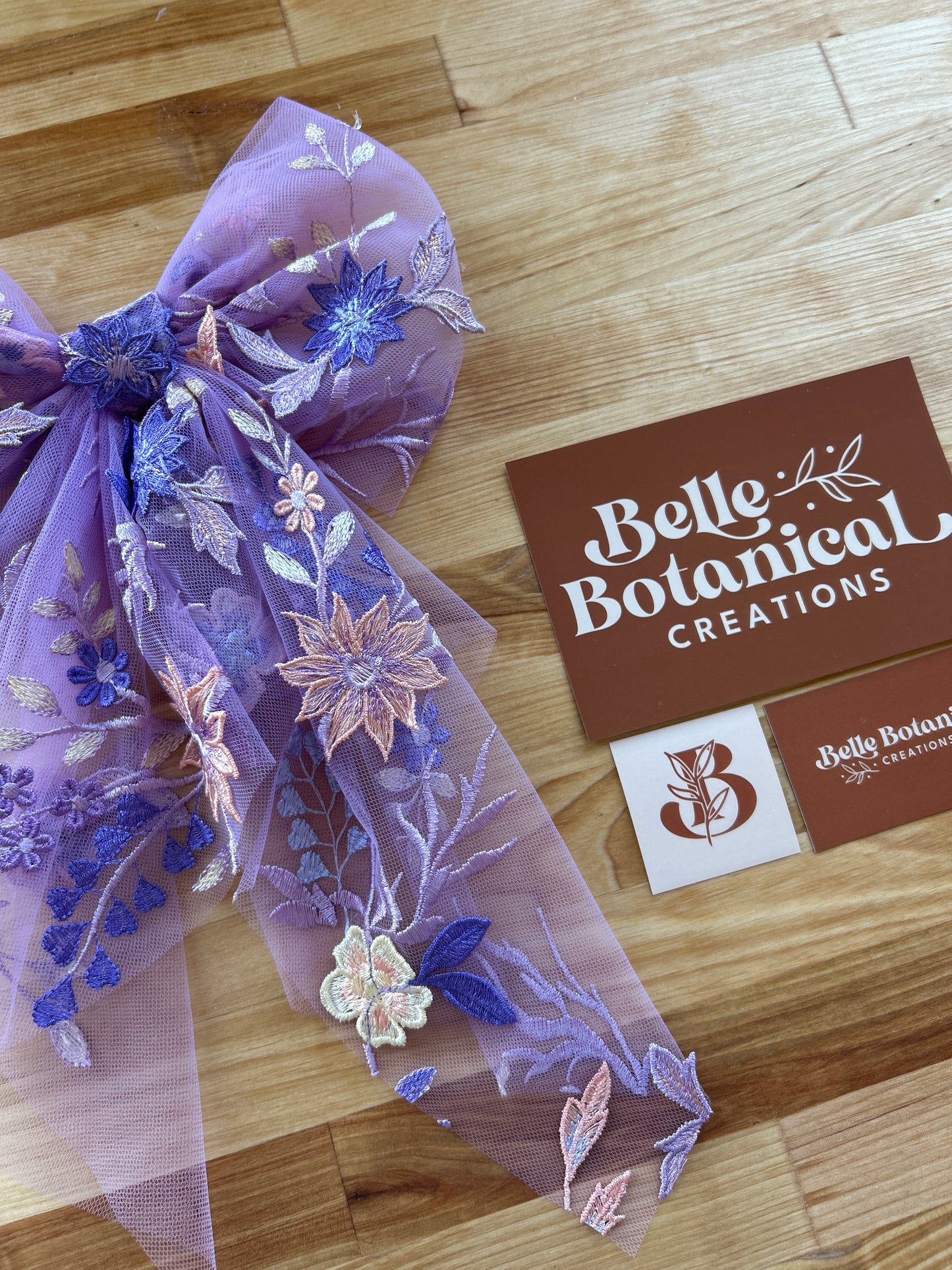Purple Starry Night | Floral Hair Bow
