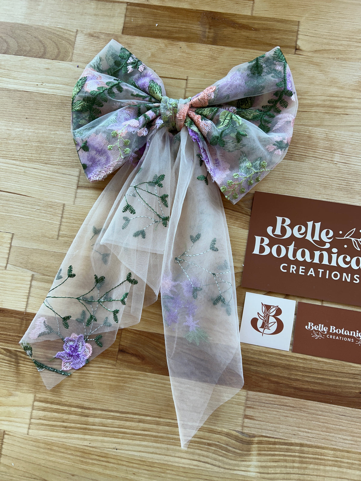Purple Peachy Rose | Floral Hair Bow
