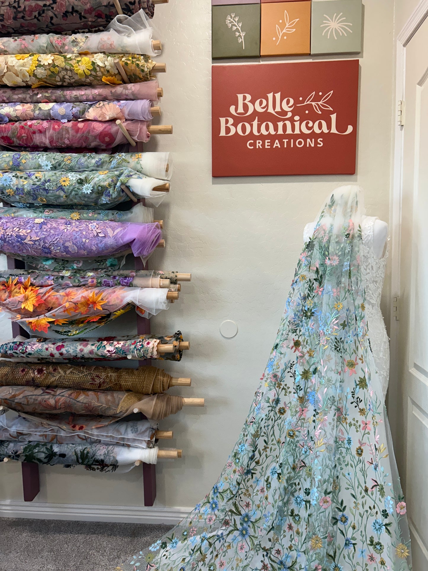 Pink Starry Night | Floral Wedding Veil