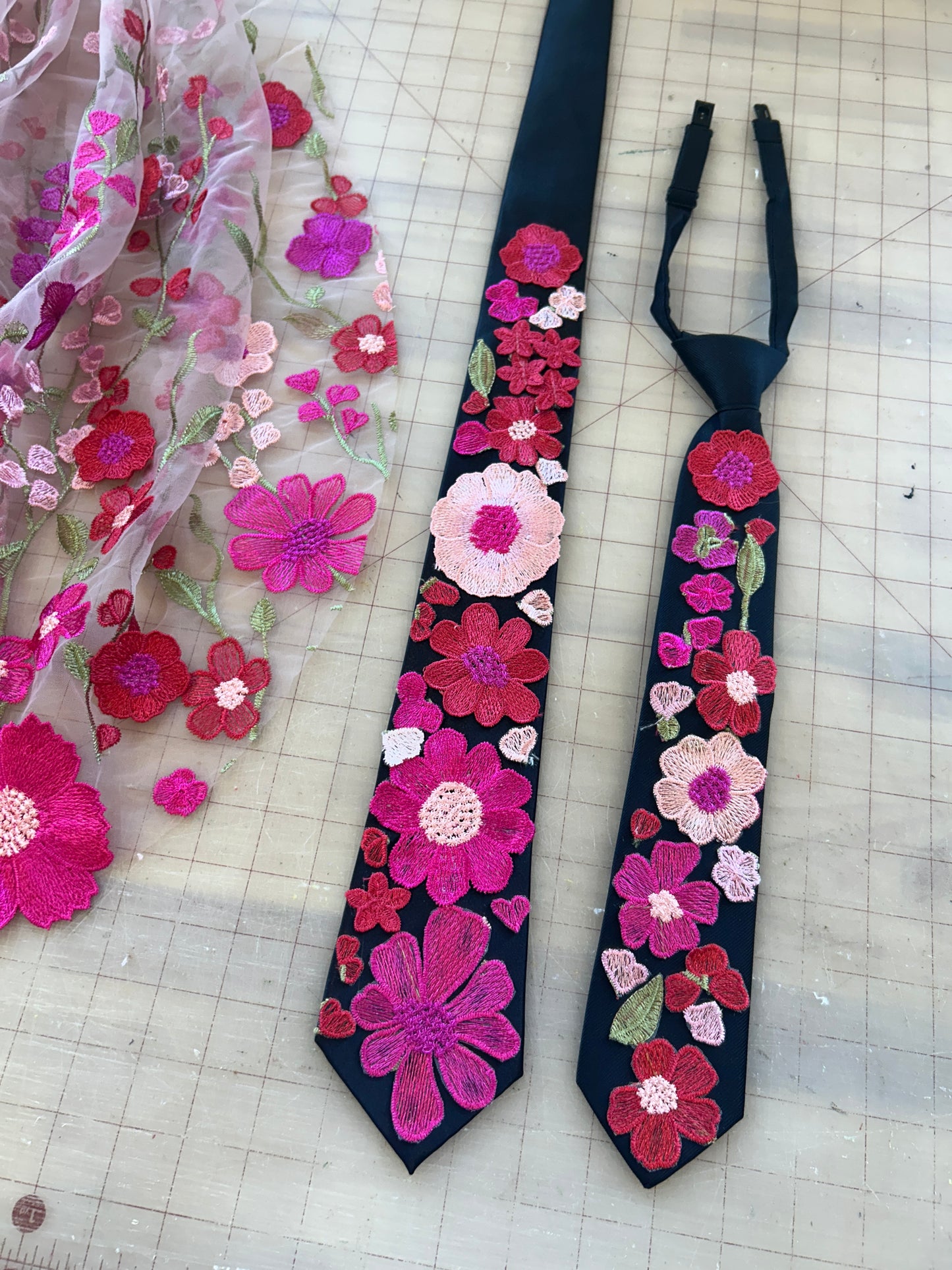 Flamingo Pink | Floral Tie