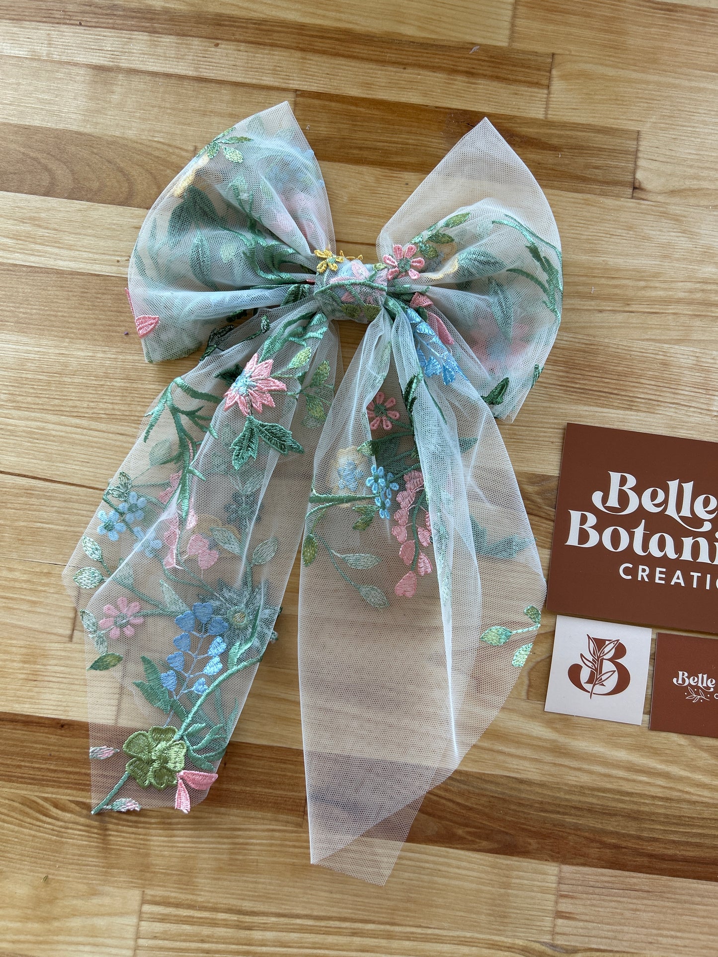 Pink Starry Night | Floral Hair Bow