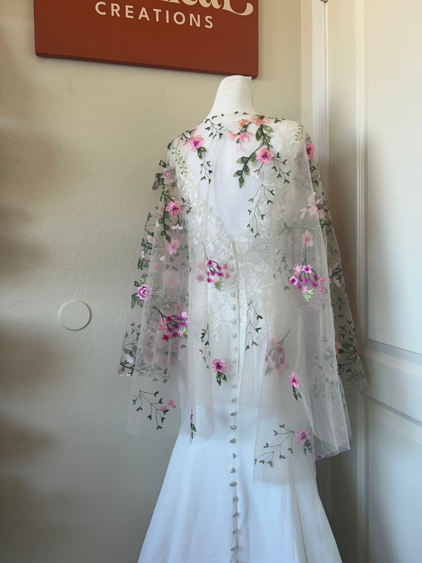 Peachy Rose Collection Capelets | Floral Embroidery