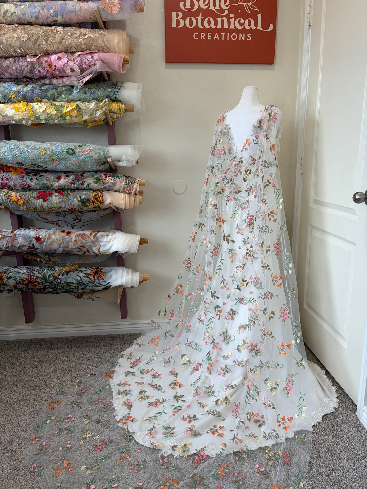 Springtime Cape | Floral Wedding Veil