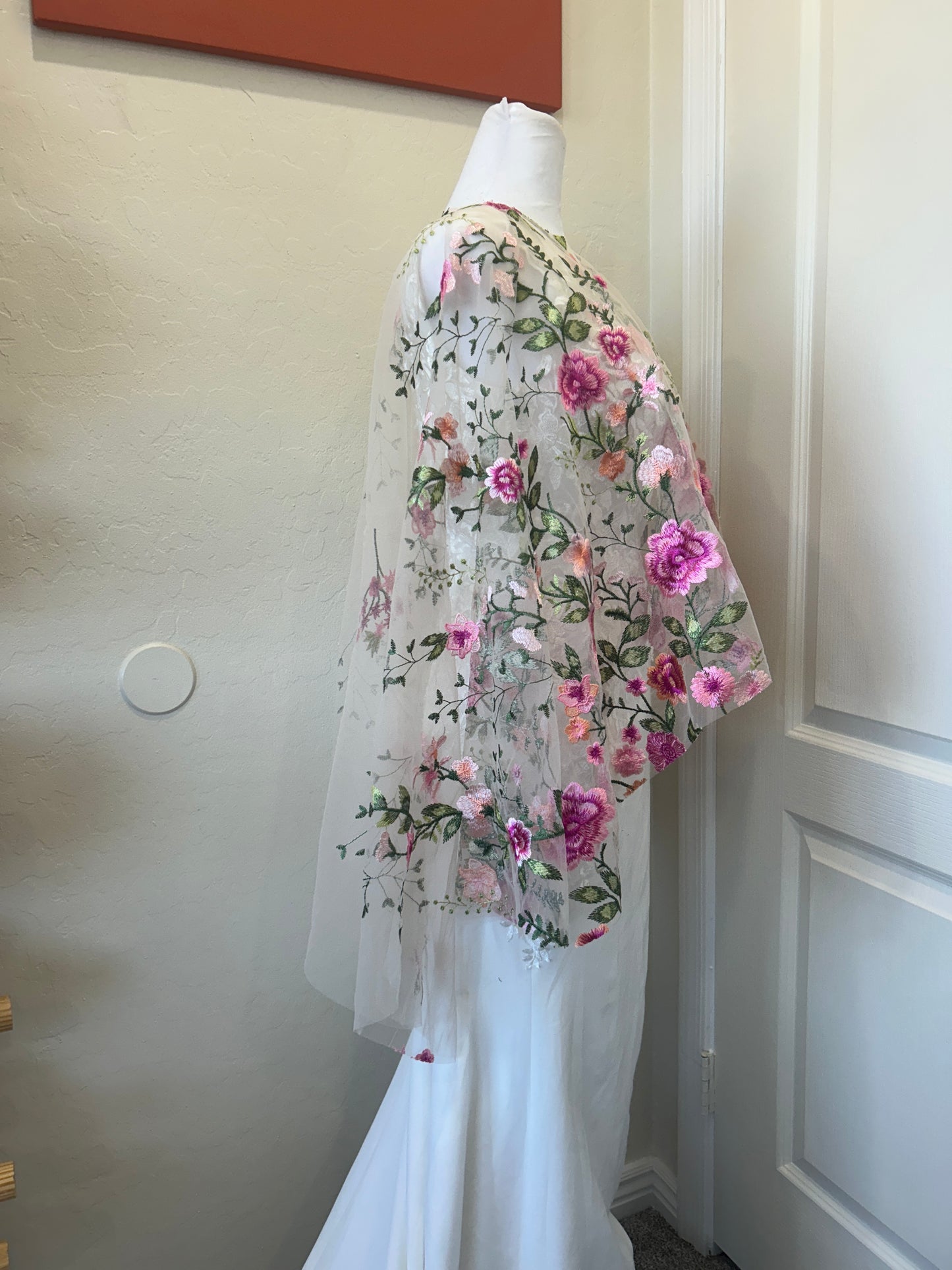 Peachy Rose Collection Capelets | Floral Embroidery