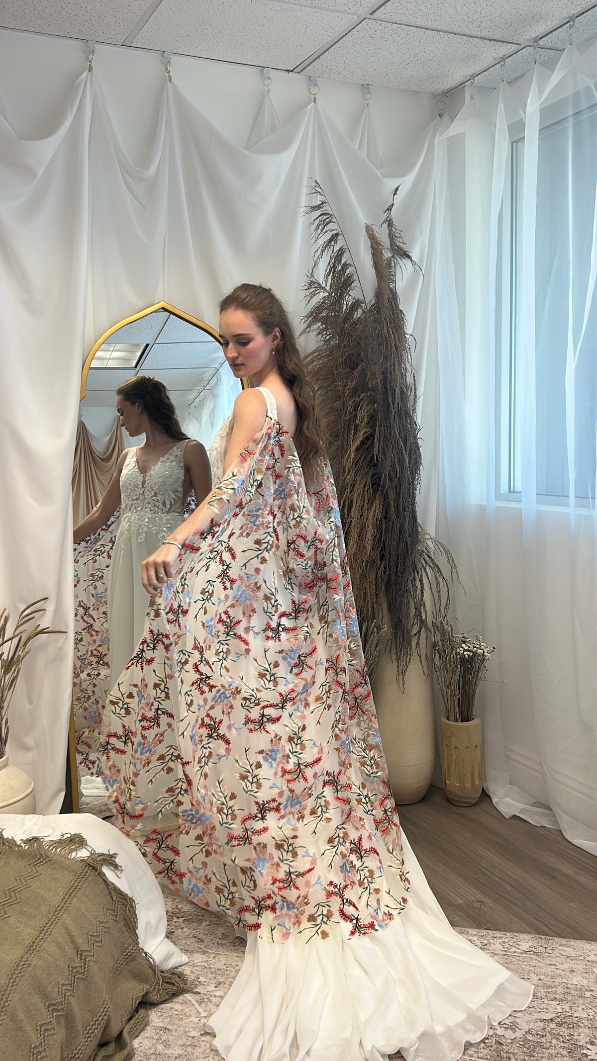 Wild Autumn Cape | Floral Wedding Veil