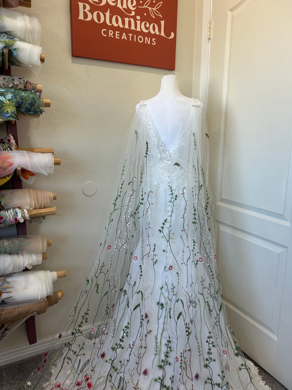 Muted Wildflower Cape | Floral Wedding