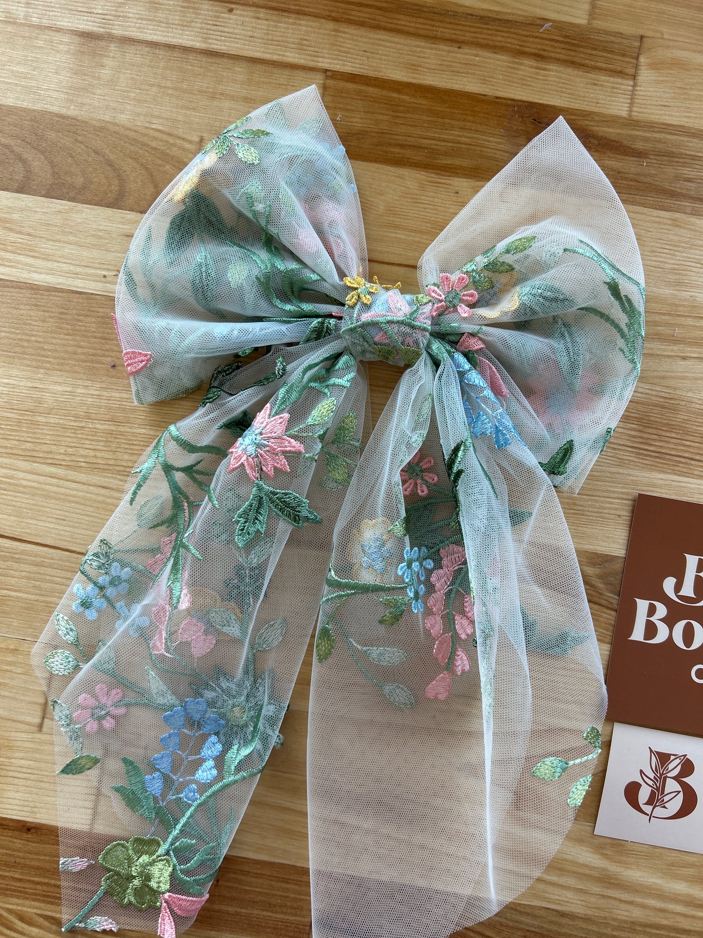 Pink Starry Night | Floral Hair Bow