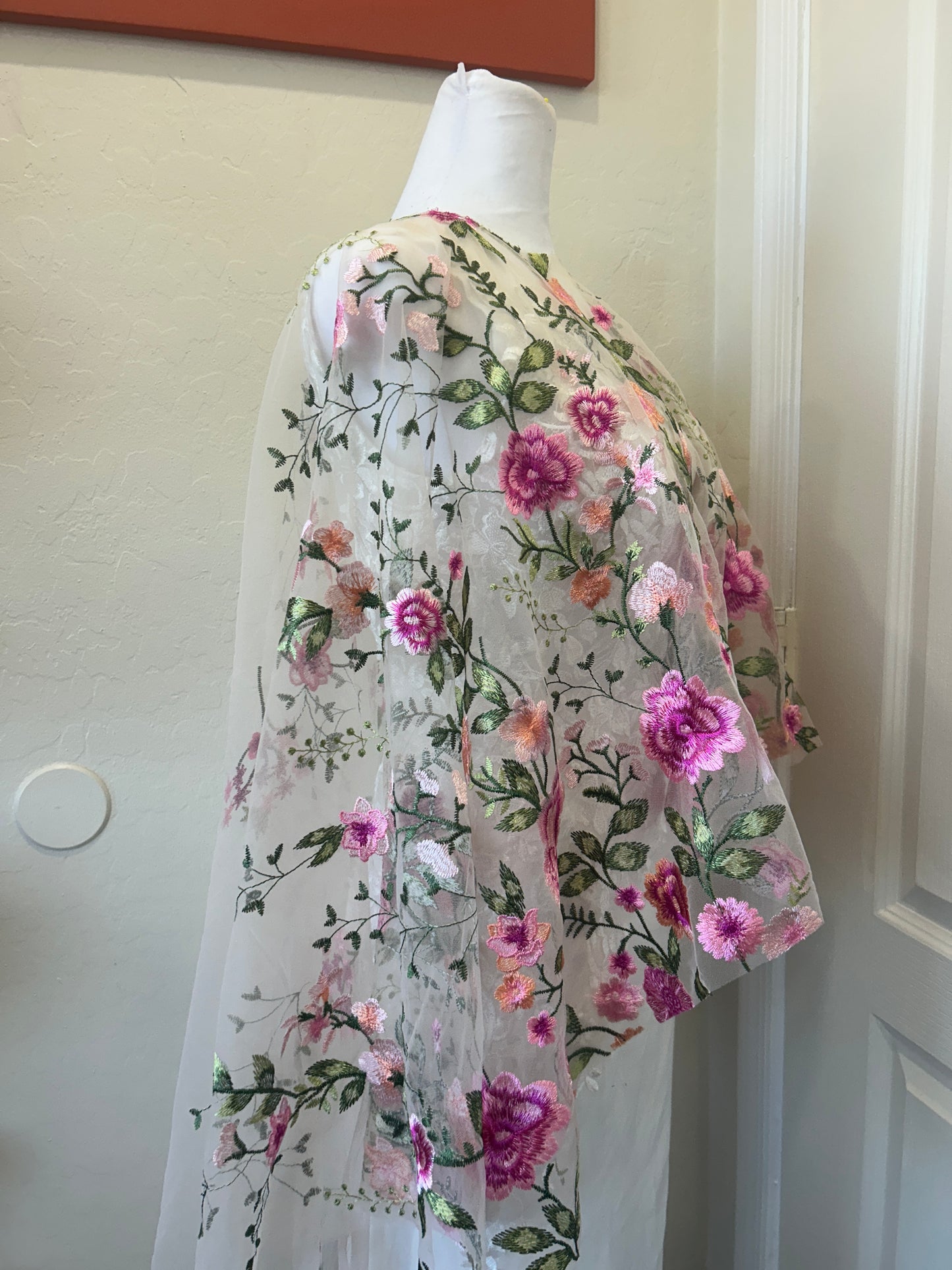 Peachy Rose Collection Capelets | Floral Embroidery