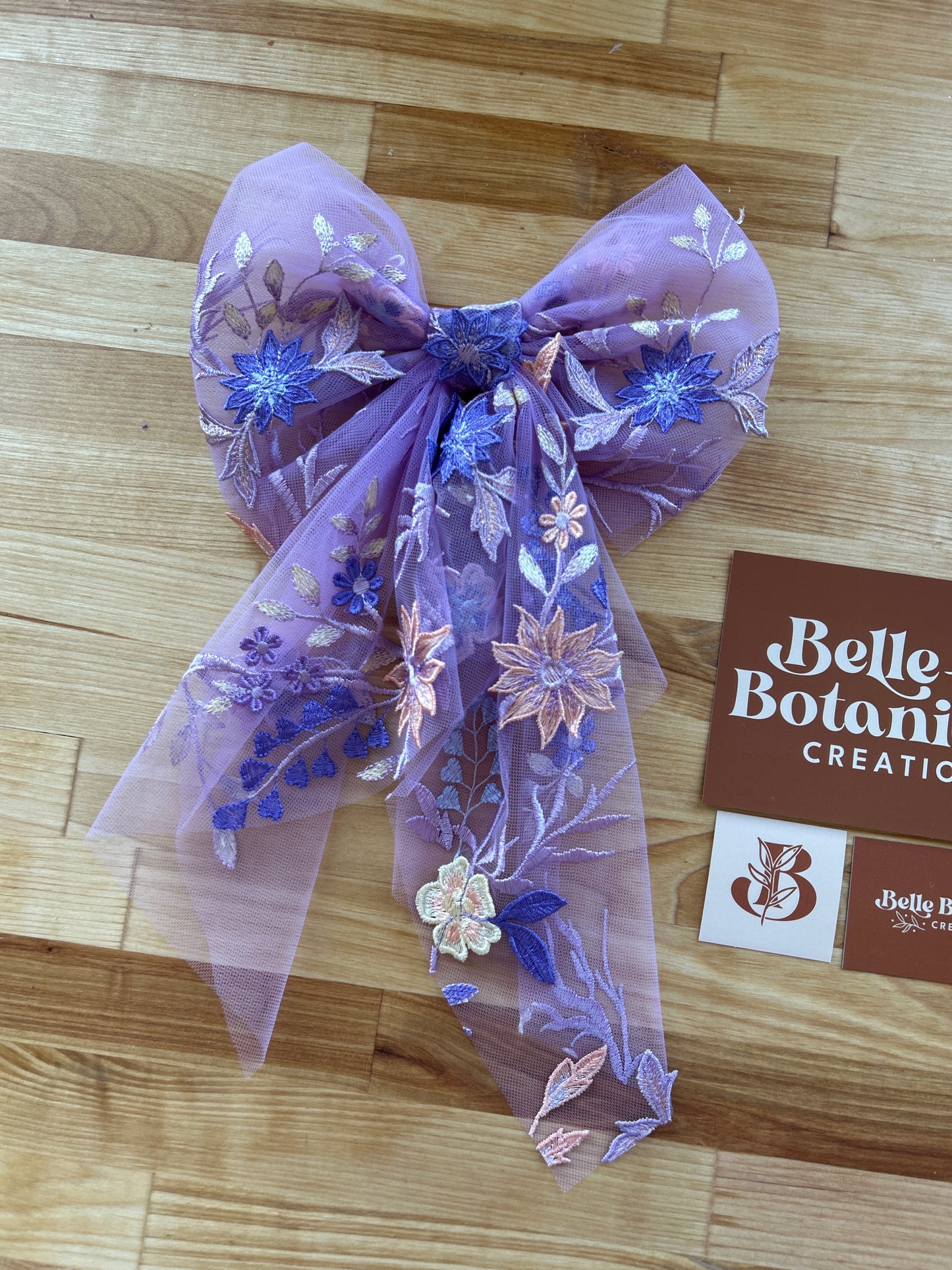 Purple Starry Night | Floral Hair Bow