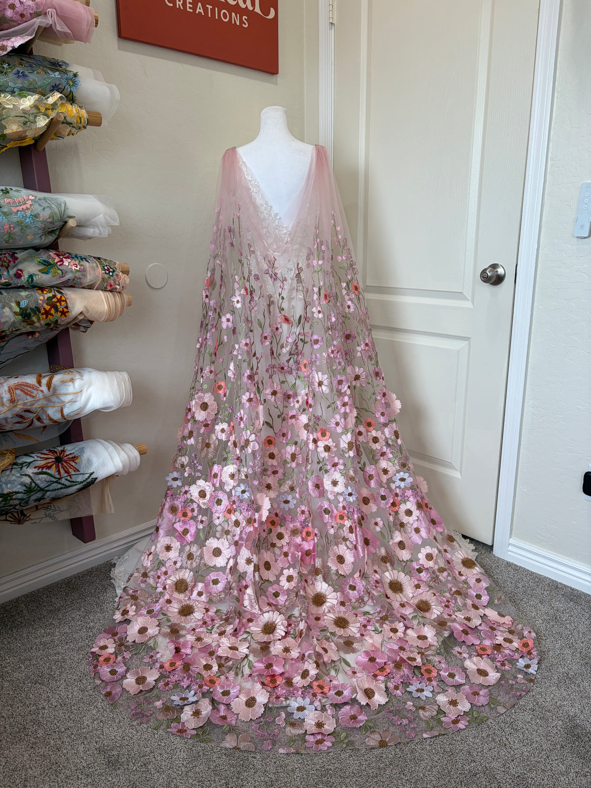 Lover Cape | Floral Wedding Veil