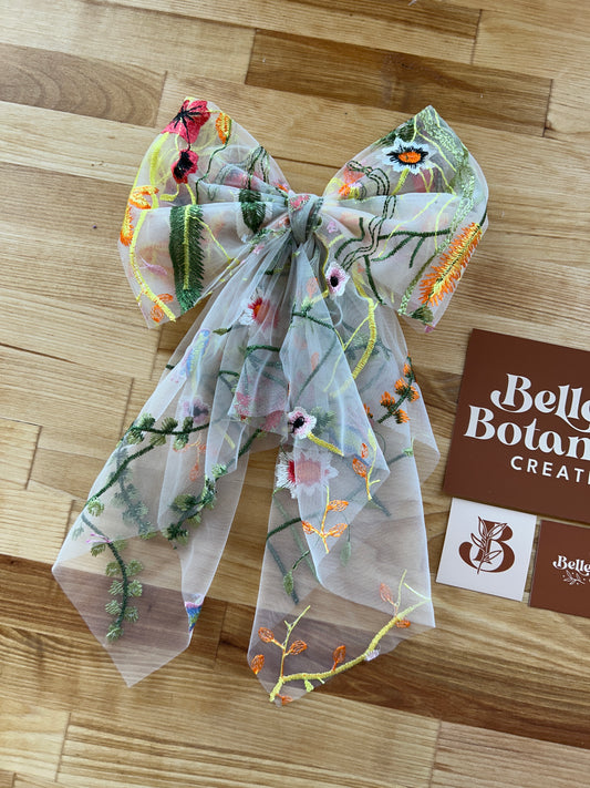 Orange Wildflower | Floral Hair Bow